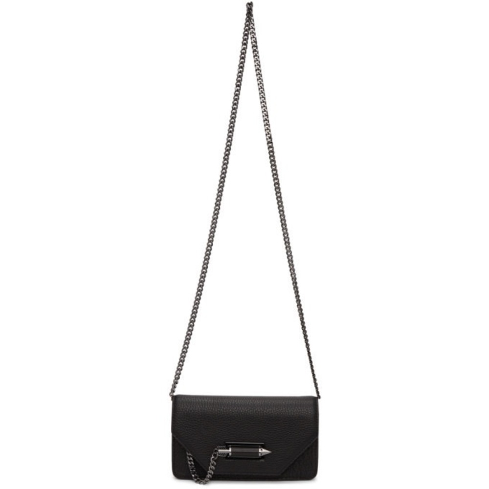 Mackage Zoey-C leather envelope clutch/crossbody with metal chain